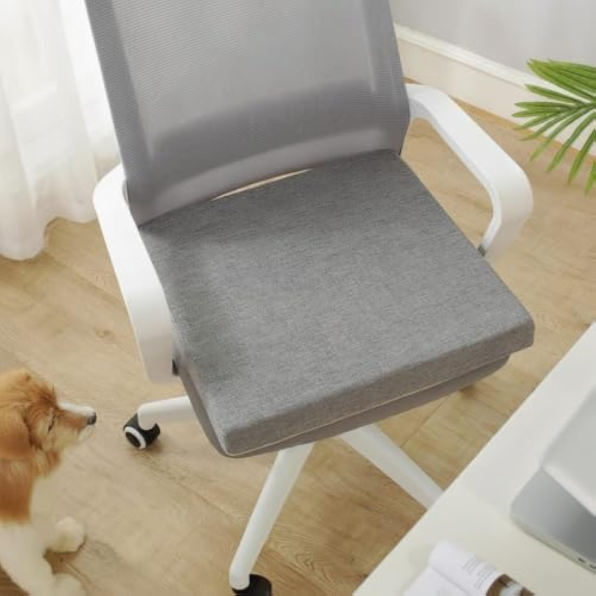 Brown High-Density Chair Cushion with Ties
