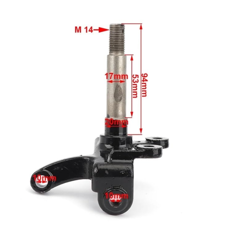 Eje de puntal de dirección de 17mm forjado para chasis UTV de 110cc 2