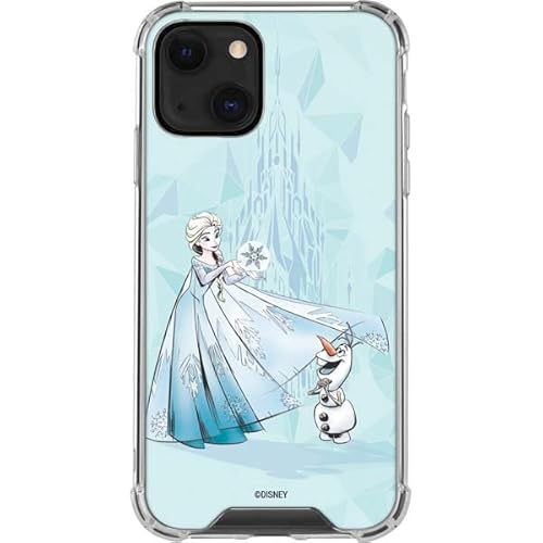 Skinit Clear Phone Case Compatible with iPhone 13 - Officially Licensed Disney Frozen Elsa and Olaf Art Design