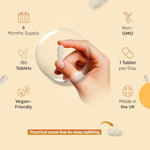 Vitamin C Tablets 1000mg - 180 Tablets - 6 Months Supply - Added Rosehips & Bioflavonoids - Vegan, Gluten-Free & Non-GMO - VIT C Supplement (As Ascorbic Acid) - 1 per Day - Made in The UK - Image 5