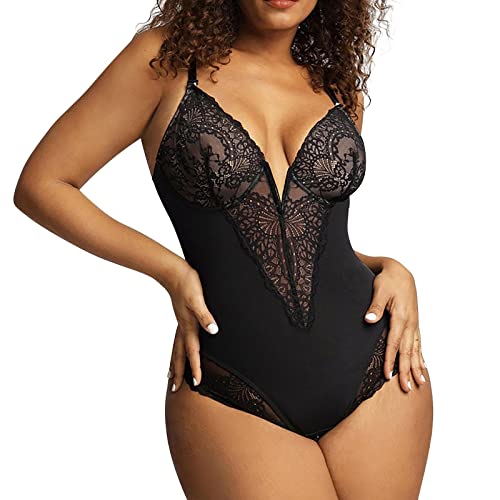 Spitzen-Bodysuit für Damen - Shapewear-Bodysuit für Damen,...