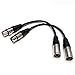 CESS-018 XLR 5 Pin Male to 3 Pin Female XLR Turnaround DMX Cable, XLR5M to XLR3F DMX512 Adapter Cable - 6 Inch, 2 Pack