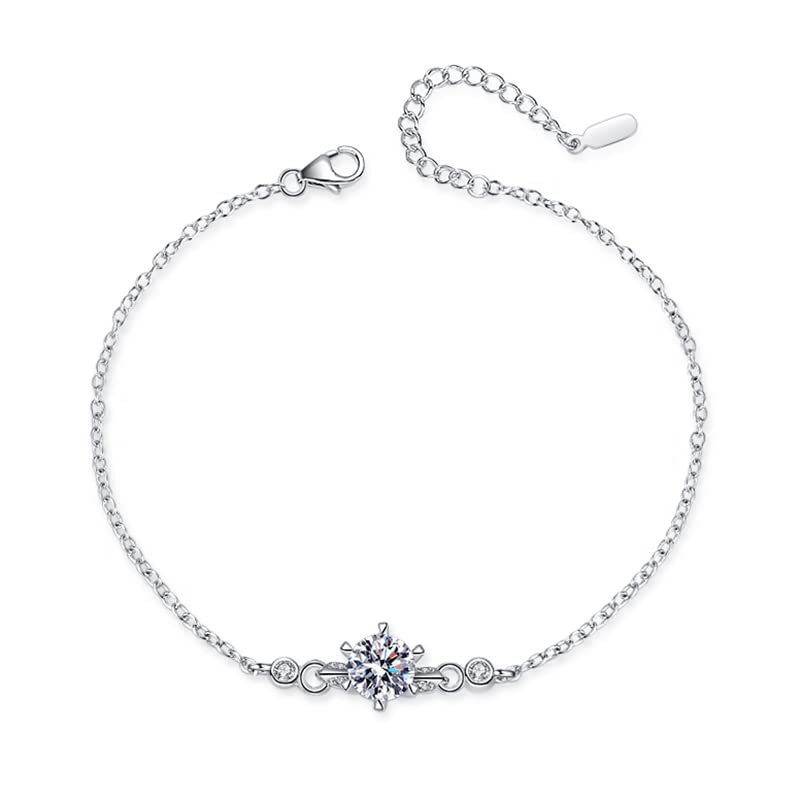 Bracelet Moissanite 1ct StarGems d'une brillance éternelle en argent 925 véritable