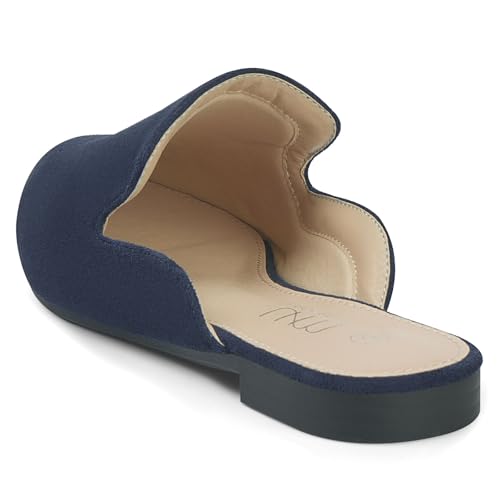 Image of MUSSHOE Mules for Women Flats Comfortable Pointed Toe Women Mules Backless Loafers with Knot
