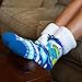 Ripple Junction The Smurfs Women’s Slipper Sherpa Socks Smurfette Non-Slip Grip Bottoms Classic Cartoon Blue One Size