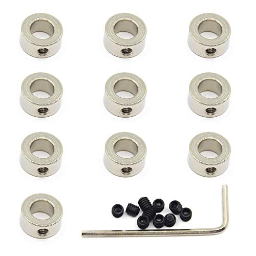 Zeberoxyz ZE038 10 Pcs/Pack 8Mm Shaft Lock Collar T8 Lead Screw Lock Ring Stainless Steel Material Isolation Apply cover