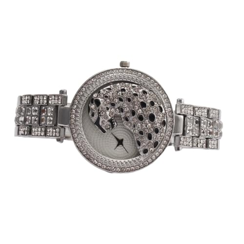 DEARMAMY Mirar Relojes Mujer Relojes de Mujer Rhinestones smatchwatch de Mujer relógios Pulseras para Mujer Pulsera para Mujer Reloj de Mujer con Diamantes Reloj de Cuarzo aleación Silver