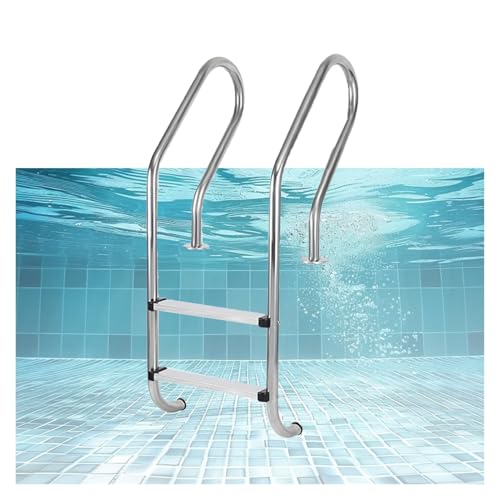 Escalera de Piscina de Acero Inoxidable 3 Peldaños miniatura 1