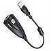 Produktbild beijieaiguo Externe USB-Soundkarte 5H2V Audio Sound Splitter Converter mit Stereo-Kopfhörer-Adapter