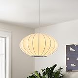 kaixunl Lámpara de araña Moderna Lampara Tela Linterna Estilo Burbuja Blanca Iluminación colgante Japonés Lamparas Seda Sintética lámpara Capullo Para Sala de Estar Comedore Dormitorio Y Pasillo 30cm