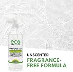 Eco Hand Sanitizer Spray, Unscented, 8x500ml, 80% Ethyl Alcohol | Liquid Hand Sanitizer, Fragrance-Free, Quick Dry, Fine Mist, Quick Sanitization for Offices, Schools, and Commercial Settings