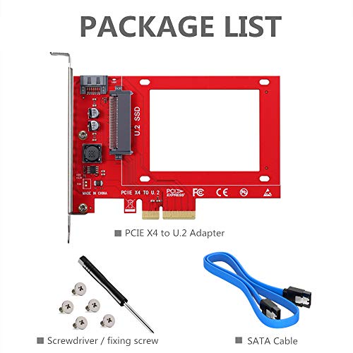 U.2 (SFF-8639) Adapter,U.2 to PCIe NVMe SSD Adapter Card