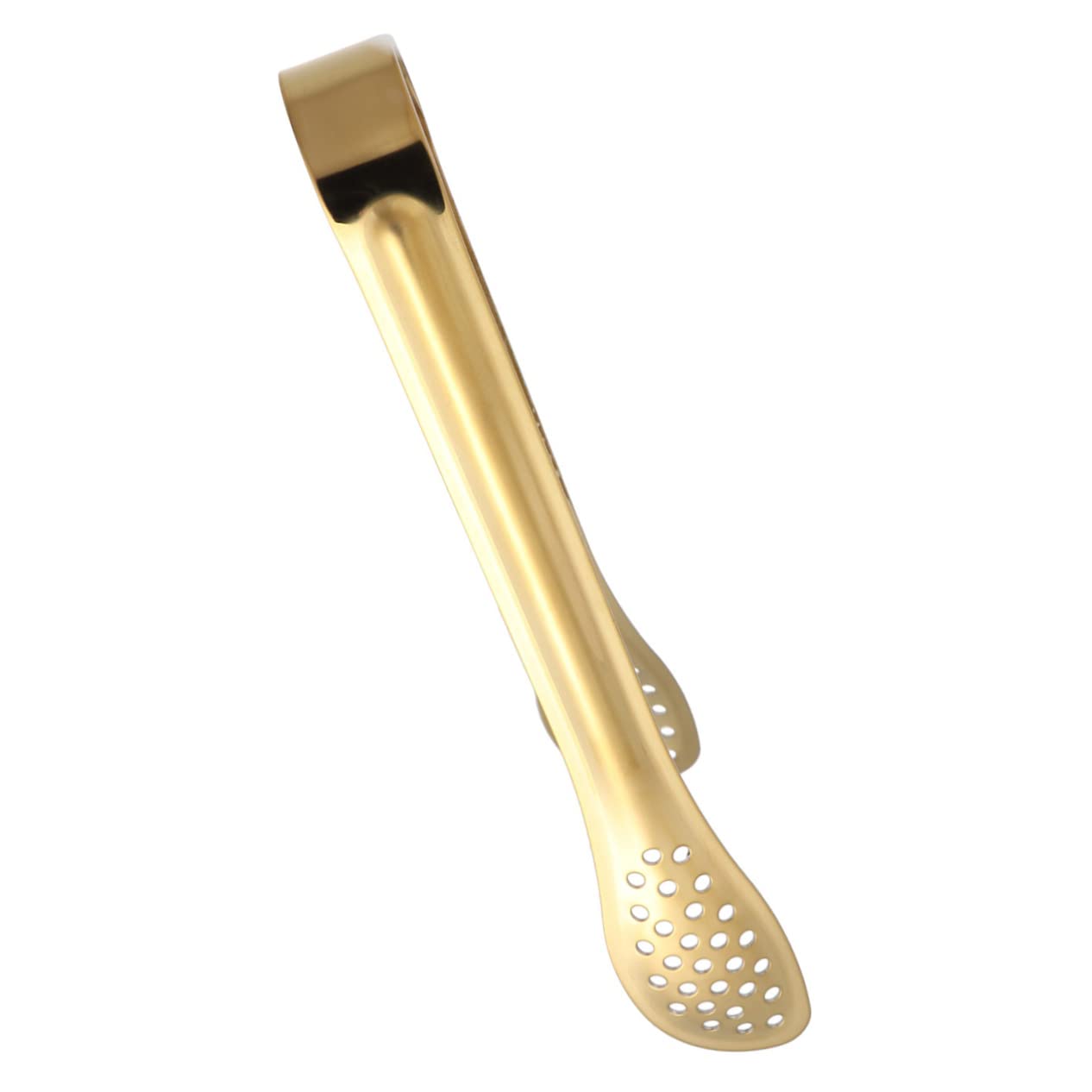 OFFSCH 4 Pack 15cm Stainless Steel Food Clip Ice Cube Tongs Gold Serving Tongs for Appetizers