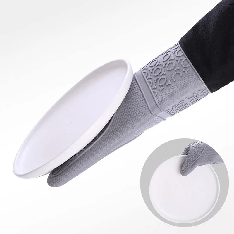 Thicken Long Silicone Baking Gloves Waterproof Heat Resistant Oven Mitt with Cotton Kitchen Cooking Baking Gants BBQ image 5