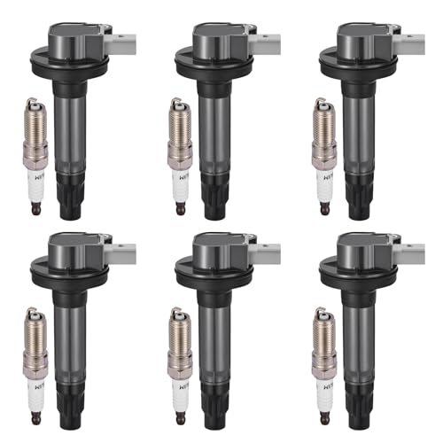 Image of 6 Ignition Coils Pack+6 Spark Plug Kit - Fix Misfires for Ford Flex /Taurus & Lincoln MKS /MKT (3.5L V6) 2010-2012 - Repl. UF612 /AA5Z12029A /SP534