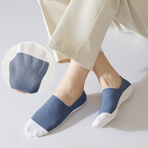 7 Pairs Men High End Ice Silk Mesh Socks Invisible Non Slip Breathable Boat Socks Ultra Thin Cool Liners Socks4