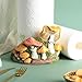 Bicuzat Cute Retro Mushroom Pattern Paper Towel Holder Stand, Resin Crafts Display for Kitchen Countertop, Cafe Western Restaurant Cake Shop Dessert Shop