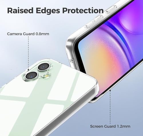 Image of REALCASE Silicone Samsung Galaxy A05 / M05 / F05 Back Cover Case, Scratch Resistant Protective Crystal Clear Transparent Shock Proof Bumper Back Cover Case for Samsung Galaxy A05 / M05 / F05