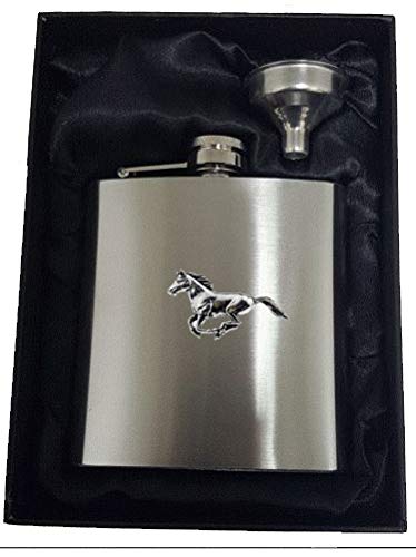 Flasque en acier inoxydable pour les soirées en plein air et randonnées avec motif cheval