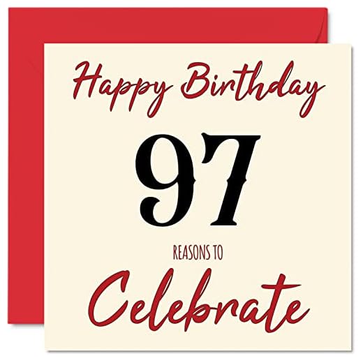 Divertidas tarjetas de cumpleaños 97 para hombres y mujeres, Reasons To - Tarjeta de feliz cumpleaños para bisabuelo, abuelo, niñera, abuela, abuela, abuela, abuela, abuela, abuela, abuela, papá,