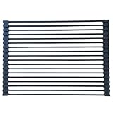 Essebagno Scolapiatti pieghevole 43 x 31 in acciaio inox e silicone Nero