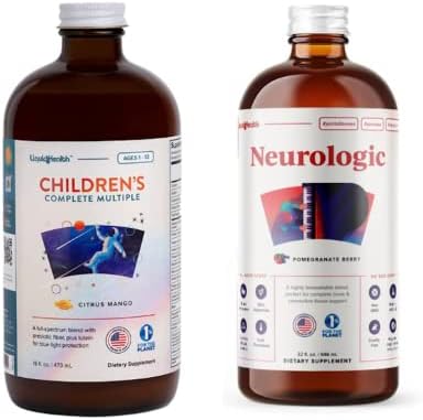 LIQUIDHEALTH Liquid Multivitamin for Kids Children and Brain Booster Neurologic Liquid Vitamin Supplements