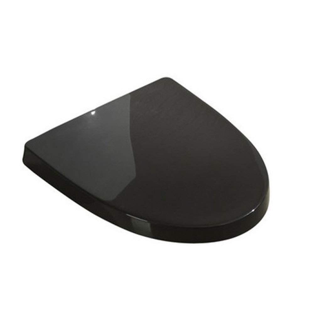 Nviusdsj Black Toilet Seats, Toilet Seat Universal With Adjustable Length Mute Easy To Install Lid For U Shape(Black)