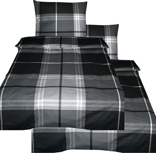 KH-Haushaltshandel 4-TLG. Biber Winter Bettwäsche 2X (135x200 +80x80 cm),...