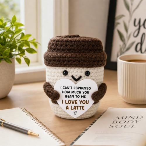 Image of Crochet Toys, Handmade Coffee Cup Crochet Doll,