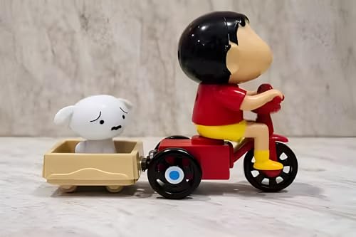 Image of Shinchan Toy for Kids, Shinchan Shiro Action Figure Movable Toy for Babies, Key Operated Wind Up Toys for Kids (Safe for Ages 6+) (Shinchaan with Shreeo)