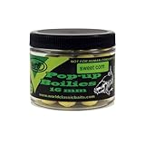 WCB Carp Baits Pop Up Boilies 16 mm - Carp Fishing Bait - Ideal for Carp Fishing (Flavor: Sweet Corn)