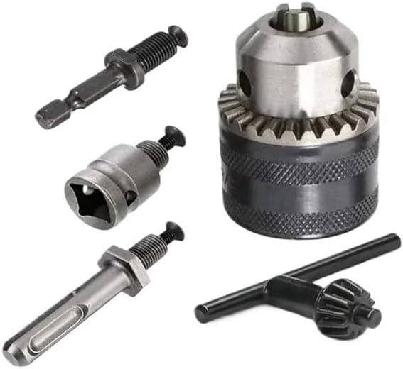 1pc 1.5-13mm Converter 1/2 20UNF Key Drill Chuck Thread Quick Change Adapter SDS 1/4 Impact Driver Wrench Bit Connecting Rod Hex(Chuck Square B)