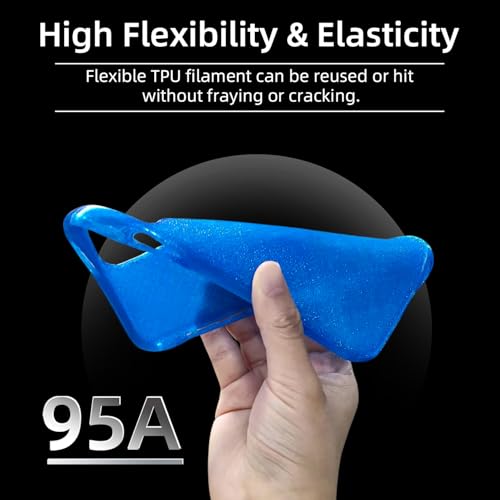 Image of 95A TPU Filament 1.75mm, Soft Flexible Consumables for 3D Printer, Dimensional Accuracy + /- 0.03 mm,1KG (2.2lbs) Spool (Red)
