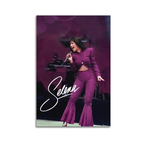 SAHEAWEBWBAE Póster estético de Selena Quintanilla para pared, lienzo vintage, pintura decorativa para sala de estar, dormitorio, decoración de 50 x 75 cm, estilo sin marco