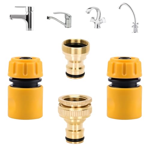 TOPWAYS Kitchen Tap Hose Connector Indoor Outdoor Outside Garden Tap Connector Universal Mixer Tap Hose Connector & Hose Quick Connectors Hose Attachments Adapter for Kitchen Sink Garden Hosepipe