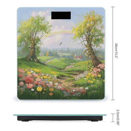 Báscula digital para baño con pantalla grande y alta precisión miniatura 2
