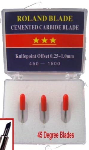 Bridge Cutters Pacote com 3 lâminas de carboneto cimentado de substituição Roland 45 graus