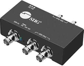 SIIG 1x4 SDI Distribution Splitter - Supports 3G-SDI, HD-SDI, SD-SDI Signals - Built-in Reclocking and Equalization - 1 Input 4 Outputs (CE-SD0A11-S1)