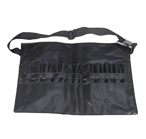 niceeshop(TM) PVC Professional Cosmetic Makeup Brush Apron Bag with Artist Belt Strap,Black by niceeshop