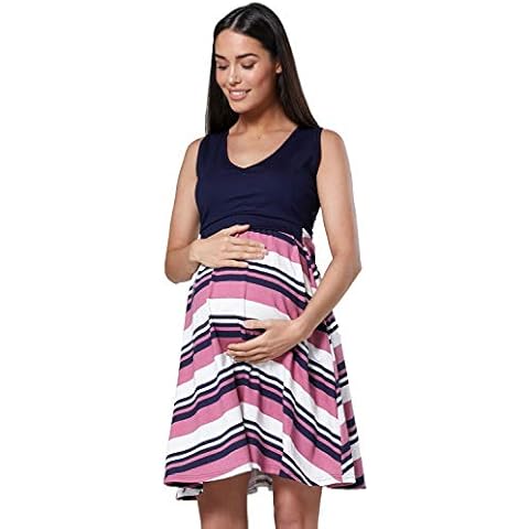 Vestido en Capas Premamá de Lactancia Sin Mangas HAPPY MAMA 685p Cover