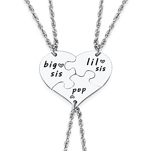 Ralukiia-3PCs-Father-and-Daughter-Heart-Puzzle-Piece-Necklace-Set-Gifts-for-Dad-from-Daughters-Big-Sis-Little-Sis-Family-Jewelry-for-Fathers-Day