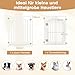 COSTWAY Welpenauslauf faltbar, Welpenlaufstall mit 8 Paneelen, abschließbarer Tür & Bodennägeln, 80 cm hoch, Hundelaufstall Outdoor Indoor, Laufstall Hund, Hundeauslauf aus Kunststoff, Weiß