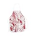 Tomaibaby Halloween Bloody Delantal Salpicaduras de Sangre Estilo Disfraces de Carnicero Escalofriante Cocina Chef Delantal para Zombie Fiesta Accesorios Decoraciones