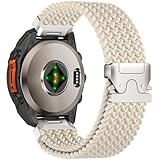 Laband QuickFit 20mm Stretchy Braided Compatible with Garmin Fenix 8 43mm Watch Band/7S/7S Pro/6S Pro/6S/5S/5S Plus/Epix Pro 42mm,Parachute Buckle Elastic Nylon Strap for Instinct 2S/Approach S70 42mm