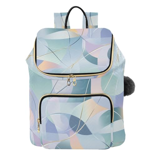 KLL Abstract Line Stain Modern Decor Backpacks for Women Stylish Multipurpose Ladies Backpack Shoulder Bag for Yoga Sports Travel