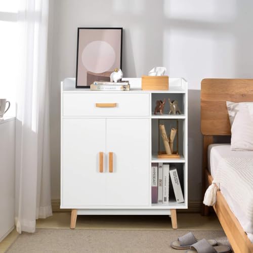  KOMFOTTEU Wohnzimmerschrank Weiß für Schminkzimmer
| KOMFOTTEU Mehrzweckschrank mit Doppeltür für Haus und Heim
| KOMFO