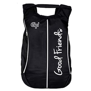 Good Friends Stylish College Bags boy & Girl Waterproof Backpack (Black)