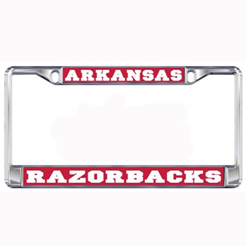 Craftique Arkansas Razorbacks Domed Metal License Plate Frame