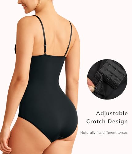 LODAY Shapewear Bodysuits for Women Deep V Neck Body Suit with Built in Bra3