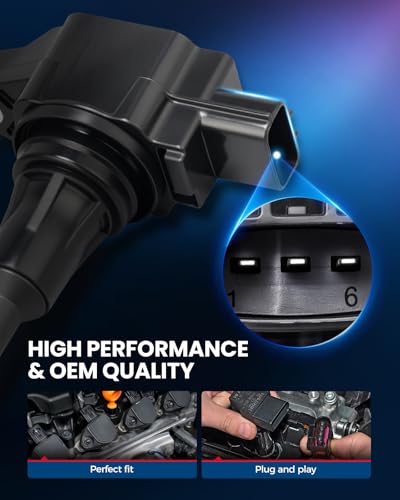 Image of KAX Pack of 4 Ignition Coil Set for Nissan Versa 2012-2019,Versa Note 2014-2019, UF719 | Versa Note 2014-2019 UF719